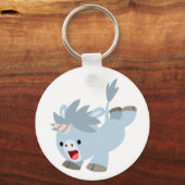 Cute Mischievous Cartoon Baby Unicorn Sleutelhange Sleutelhanger (Voorkant)