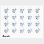 Cute Mischievous Cartoon Baby Unicorn Sticker (Vel)