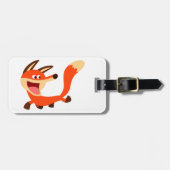 Cute Mischievous Cartoon Fox Bagagelabel (Voorkant horizontaal)