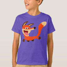 Cute Mischievous Cartoon Fox Children T-Shirt