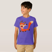Cute Mischievous Cartoon Fox Children T-Shirt (Voorkant volledig)