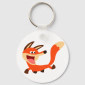 Cute Mischievous Cartoon Fox Sleutelhanger (Voorkant)