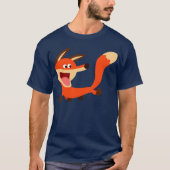Cute Mischievous Cartoon Fox T-Shirt (Voorkant)