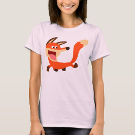Cute Mischievous Cartoon Fox Women T-Shirt