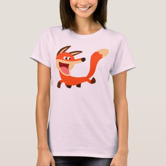 Cute Mischievous Cartoon Fox Women T-Shirt (Voorkant)