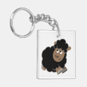 Cute Mischievous Cartoon Sheep AcrylSleutelhanger Sleutelhanger (Voorkant Links)