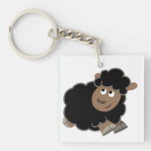 Cute Mischievous Cartoon Sheep AcrylSleutelhanger Sleutelhanger (Voorkant)