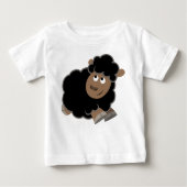 Cute Mischievous Cartoon Sheep Baby T-Shirt (Voorkant)