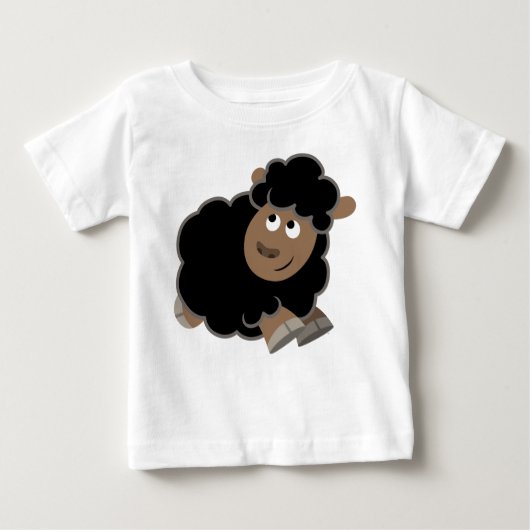 Cute Mischievous Cartoon Sheep Baby T-Shirt (Voorkant)