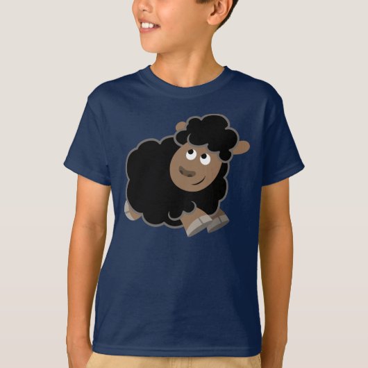 Cute Mischievous Cartoon Sheep Children T-Shirt (Voorkant)