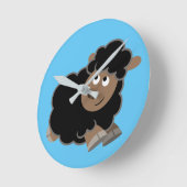 Cute Mischievous Cartoon Sheep Ronde Klok (Hoek)