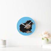 Cute Mischievous Cartoon Sheep Ronde Klok (Huis)