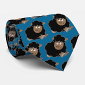 Cute Mischievous Cartoon Sheep Stropdas (Opgerold)