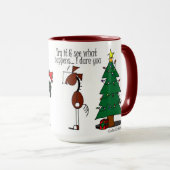 Cute Mistletoe Horse Cartoon Mok (Voorkant rechts)