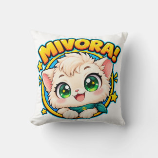 Cute Mivora Anime Kat Kinder T-Shirt Kussen