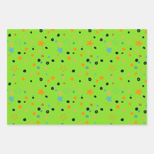 Cute Mixed Pattern Halloween Coördinerend Inpakpapier Vel (Voorkant 3)