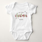 Cute M'n Eerste Kerst Naam Romper (Voorkant)