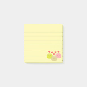 Cute Mochi Cartoon Tekeningen, 3x3 Post-it® Notes