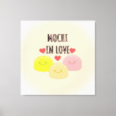 Cute Mochi Cartoon Tekeningen Canvas Afdruk (Voorkant)