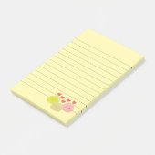 Cute Mochi Cartoon Tekeningen gelinkt Post-it® Notes (Schuin)