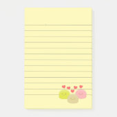 Cute Mochi Cartoon Tekeningen gelinkt Post-it® Notes (Voorkant)