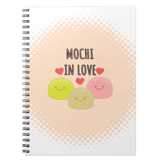 Cute Mochi Cartoon Tekeningen Notitieboek (Voorkant)