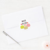 Cute Mochi Cartoon Tekeningen Ronde Sticker (Envelop)