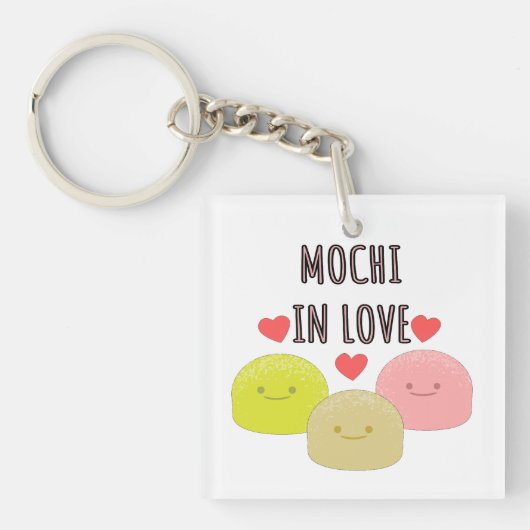 Cute Mochi Cartoon Tekeningen Sleutelhanger (voorkant)