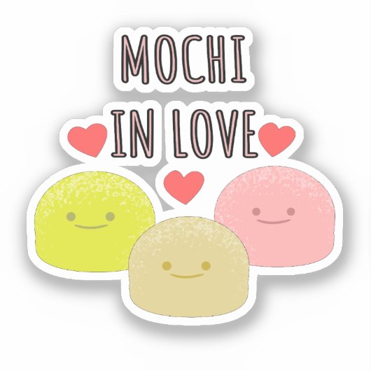 Cute Mochi Cartoon Tekeningen Sticker (Voorkant)