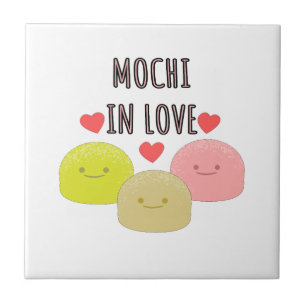 Cute Mochi Cartoon Tekeningen Tegeltje