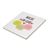 Cute Mochi Cartoon Tekeningen Tegeltje (Zijkant)