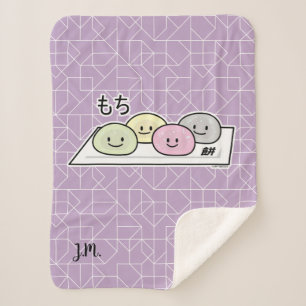 Cute Mochi ijs rijstaart Japanse groene thee Sherpa Deken