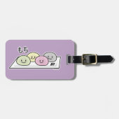 Cute Mochi ijsrostaart Japanse groene thee Bagagelabel (Voorkant horizontaal)