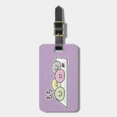 Cute Mochi ijsrostaart Japanse groene thee Bagagelabel (Voorkant verticaal)