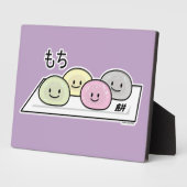 Cute Mochi ijsrostaart Japanse groene thee Fotoplaat (Zijkant)
