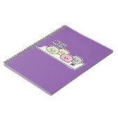 Cute Mochi ijsrostaart Japanse groene thee Notitieboek (Linkerzijde)