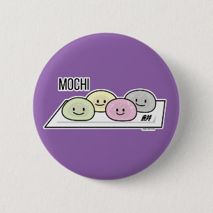 Cute Mochi ijsrostaart Japanse groene thee Ronde Button 5,7 Cm