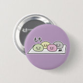 Cute Mochi ijsrostaart Japanse groene thee Ronde Button 5,7 Cm (Voorkant /achterkant)