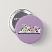 Cute Mochi ijsrostaart Japanse groene thee Ronde Button 5,7 Cm (Voorkant /achterkant)