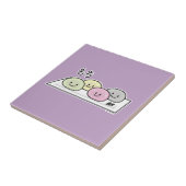 Cute Mochi ijsrostaart Japanse groene thee Tegeltje (Zijkant)