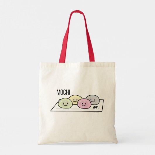 Cute Mochi ijsrostaart Japanse groene thee Tote Bag (Achterkant)