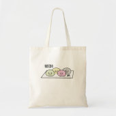 Cute Mochi ijsrostaart Japanse groene thee Tote Bag (Voorkant)
