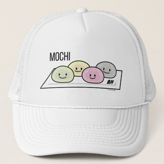 Cute Mochi ijsrostaart Japanse groene thee Trucker Pet (Voorkant)