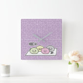 Cute Mochi ijsrostaart Japanse groene thee Vierkante Klok (Huis)