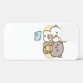 Cute Mochi Peach Cat Case-Mate iPhone Case (Achterkant (horizontaal))