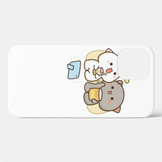 Cute Mochi Peach Cat Case-Mate iPhone Case (Achterkant (horizontaal))