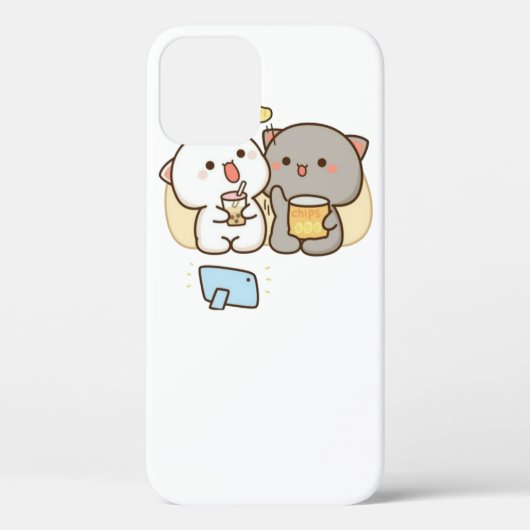 Cute Mochi Peach Cat Case-Mate iPhone Case (Achterkant)
