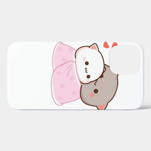 Cute Mochi Peach Cat Case-Mate iPhone Case (Achterkant (horizontaal))