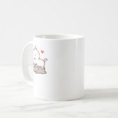 Cute Mochi Peach Cat Koffiemok (Voorkant links)