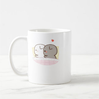Cute Mochi Peach Cat Koffiemok
